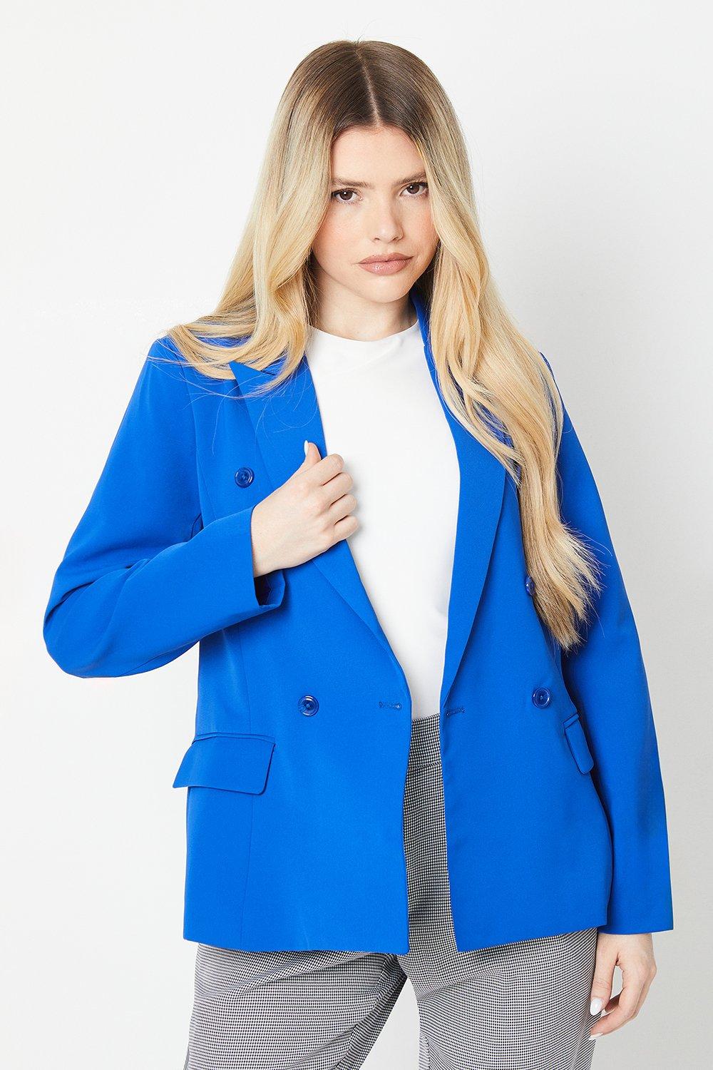 Jackets Coats Edge To Edge Double Breasted Blazer Dorothy Perkins