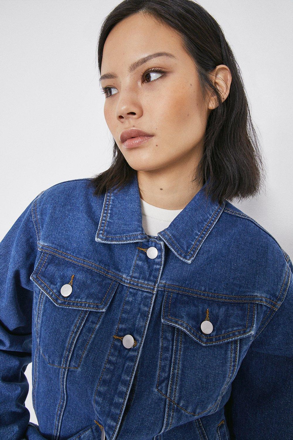 ladies longline denim jacket