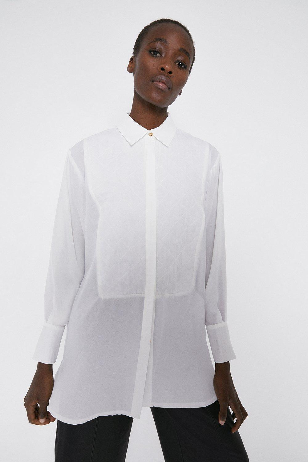 white chiffon shirt