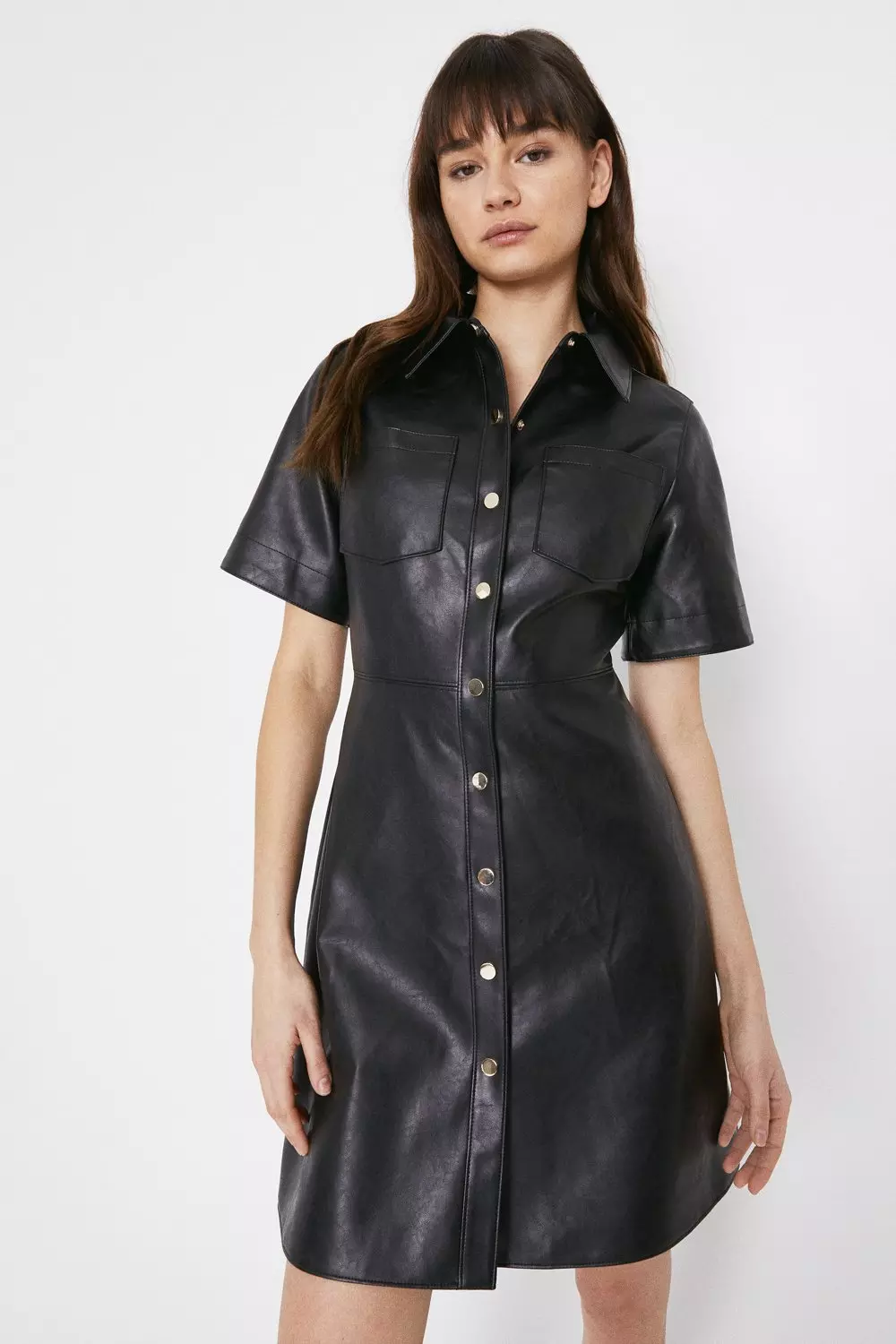 Faux Leather Short Sleeve | Warehouse