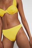 Yellow Sporty High Leg Bikini Bottom