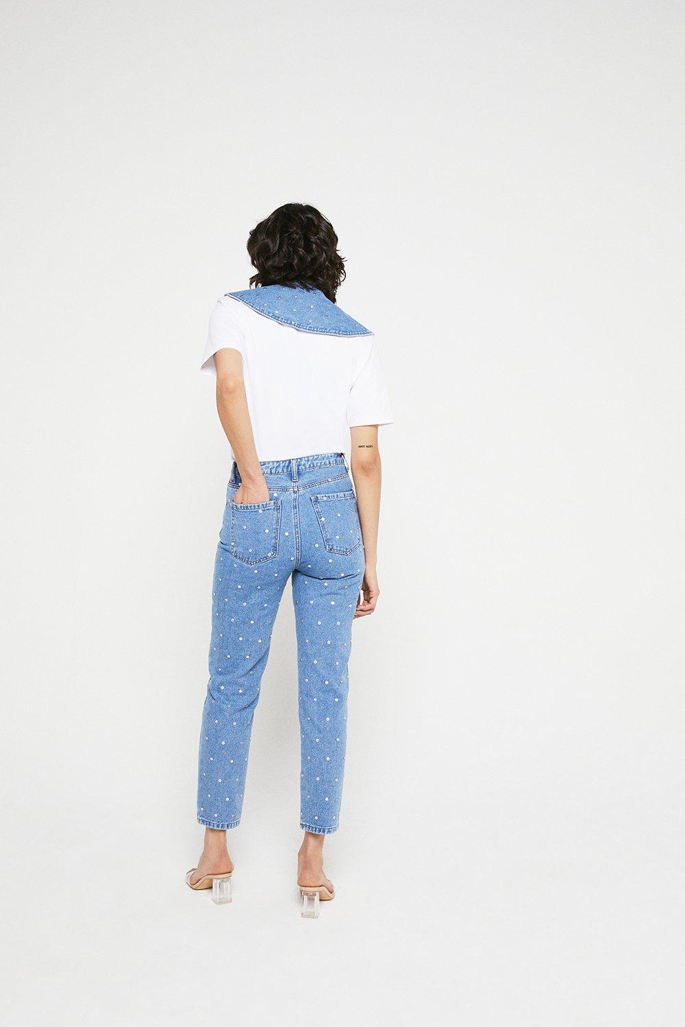 warehouse mom jeans