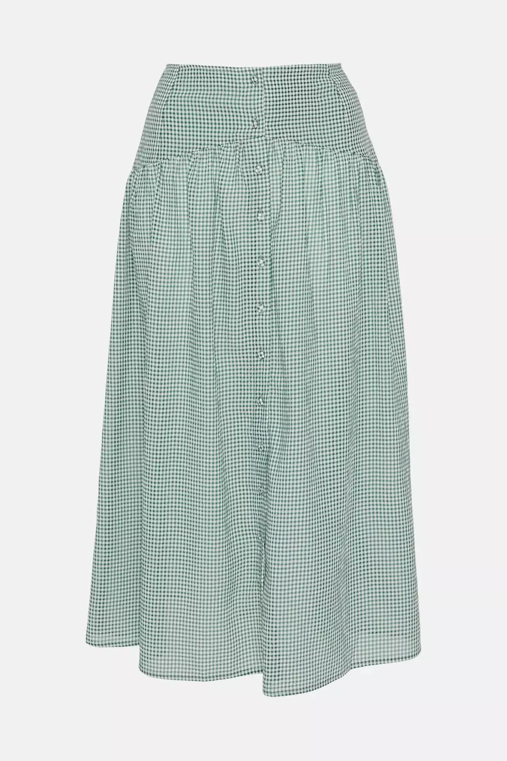 gingham midi skirts