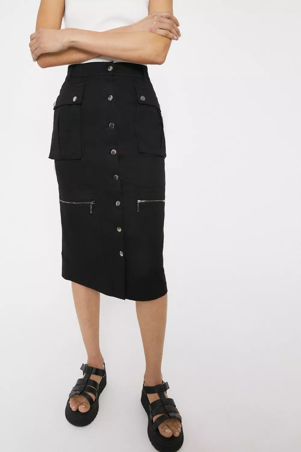 Midi skirt 2025 with pockets xl