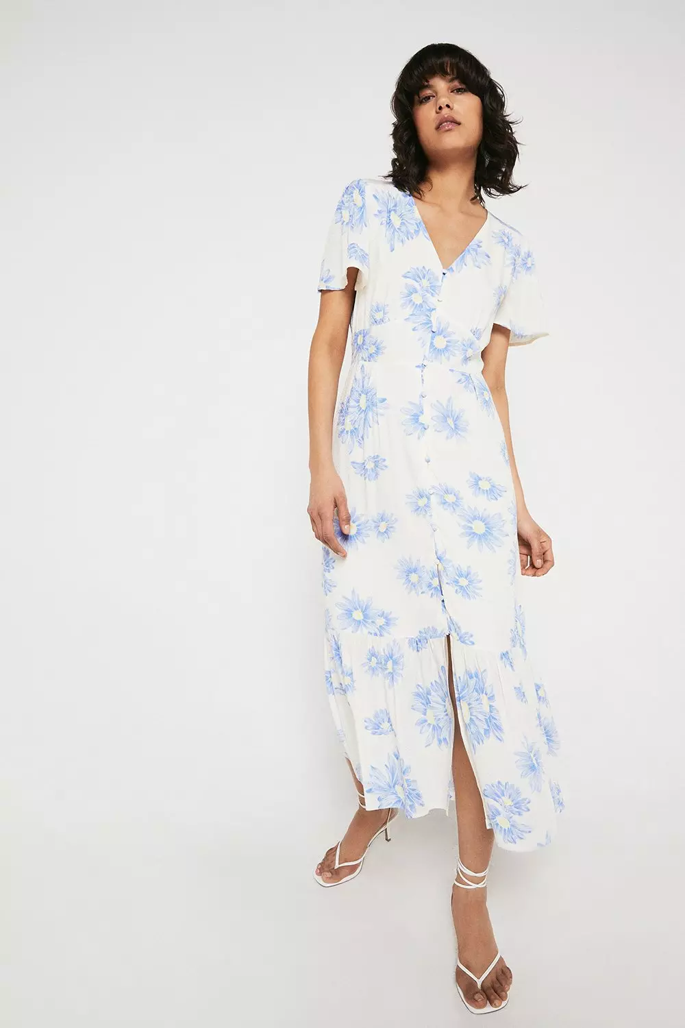 Warehouse floral 2024 midi dress