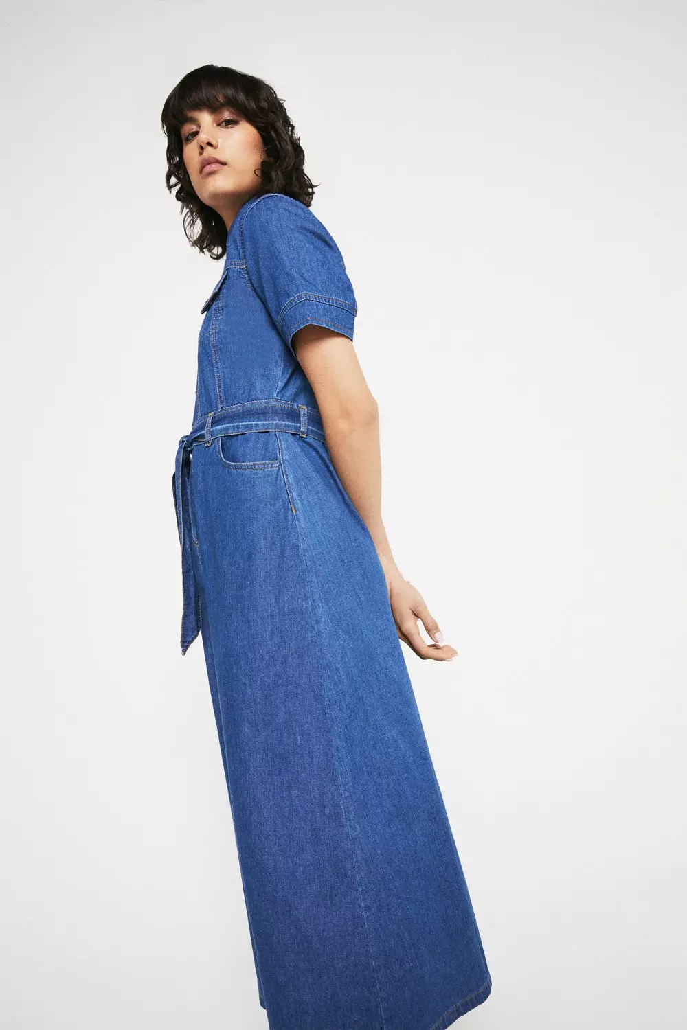 Front Zip Denim Dress – AYPE WORKS