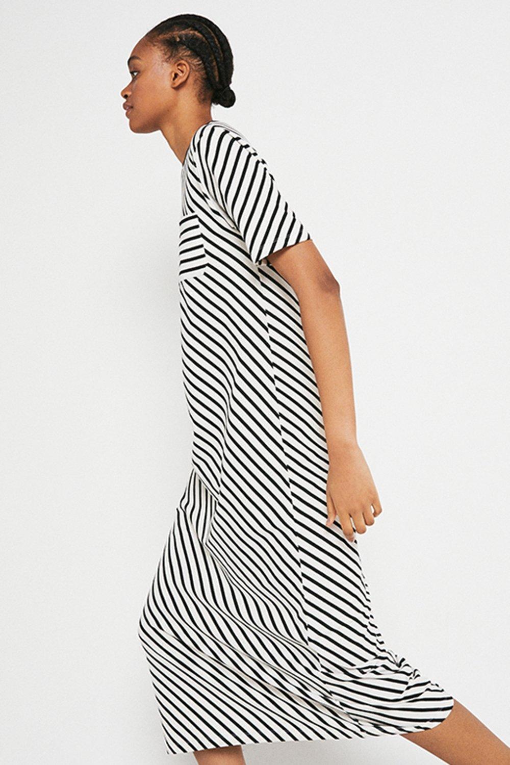 diagonal stripe dress