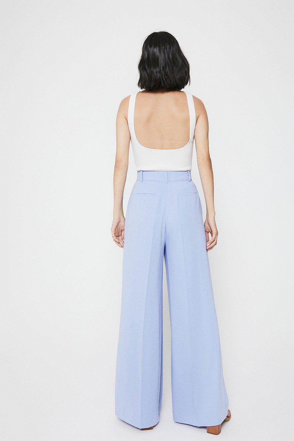 crepe wide leg pants