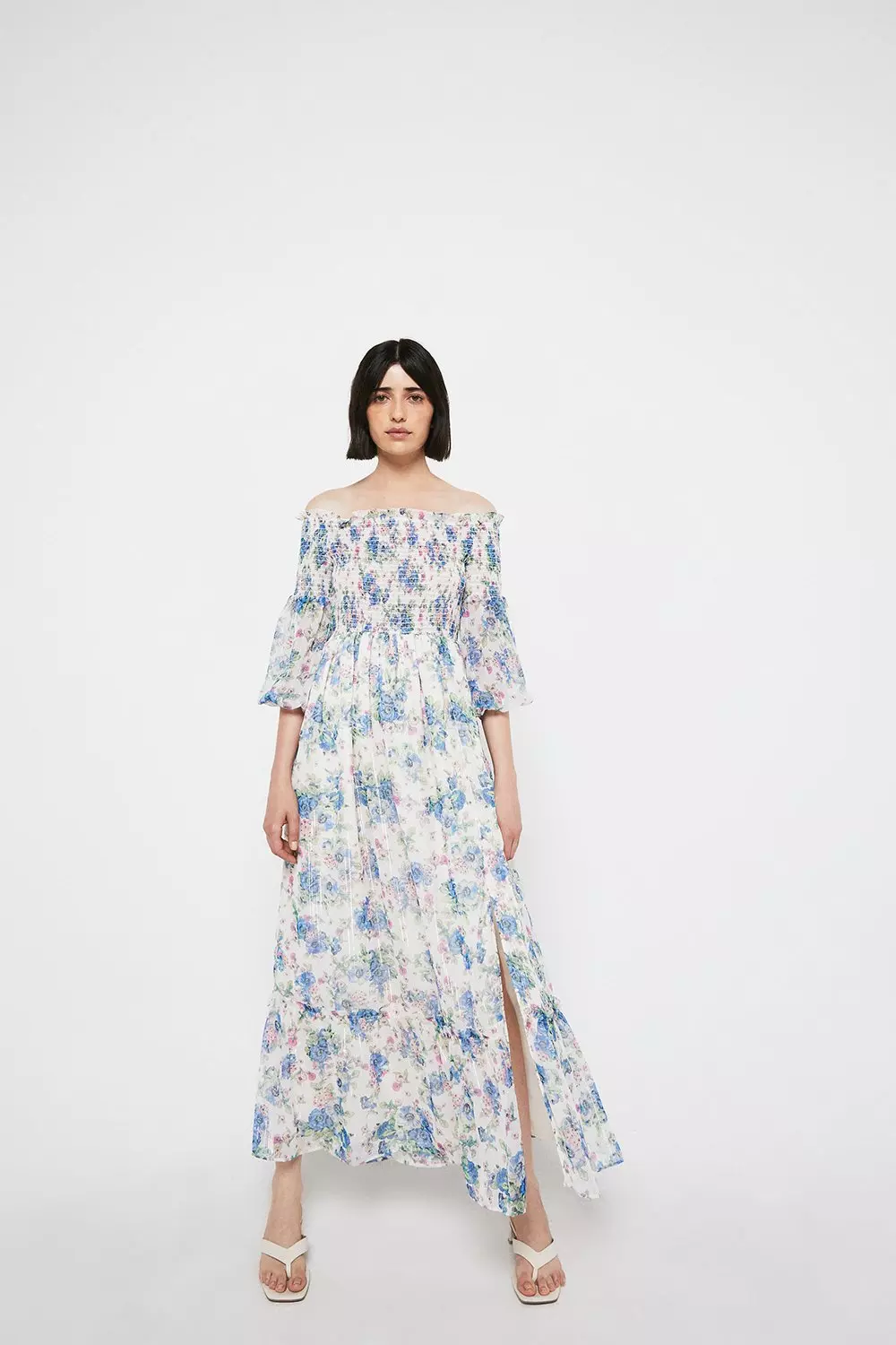 Bardot Dress In Floral | Warehouse