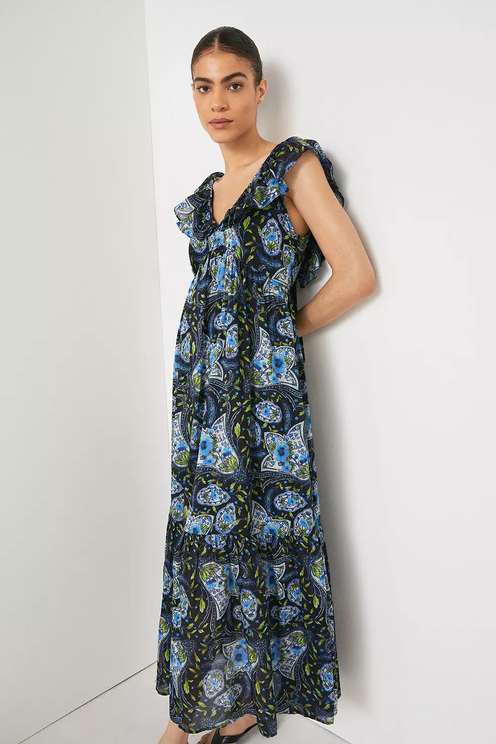 Silk Maxi Dress | Warehouse