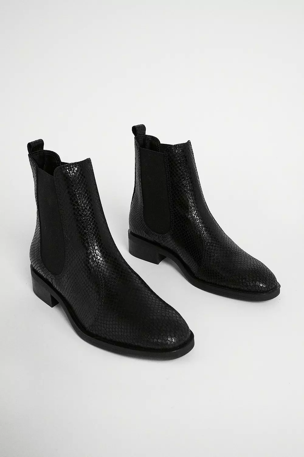 Leather Snake Chelsea Boot |
