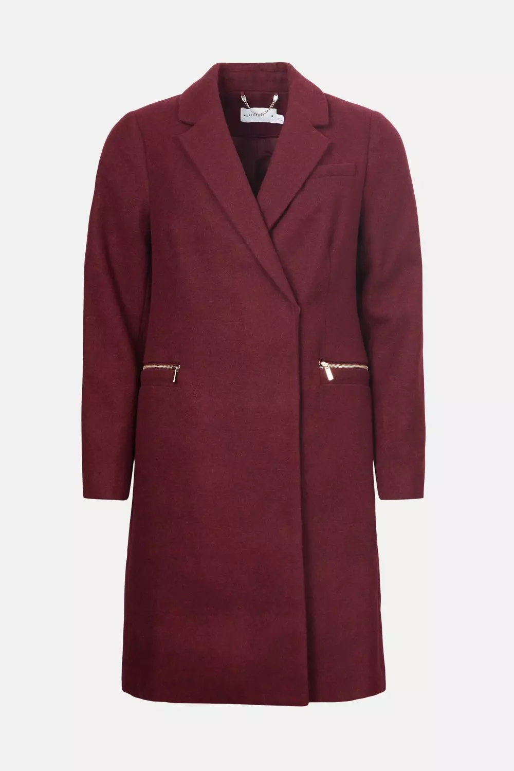 Double breasted tailored coat in wool blend