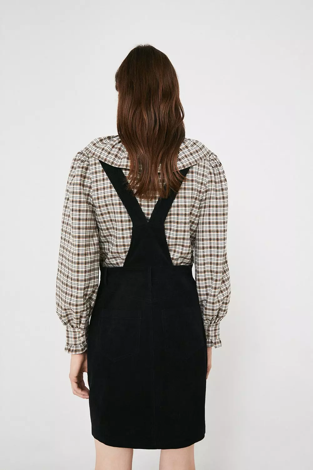 dungaree mini skirt