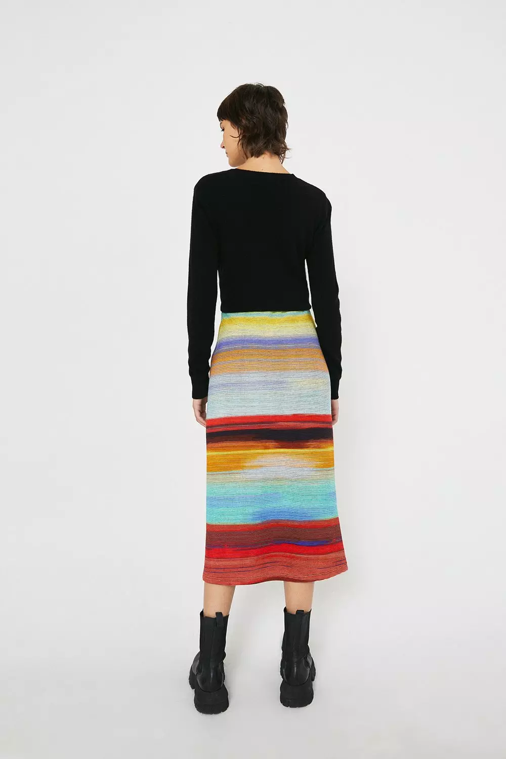 Striped skirt multi outlet xl