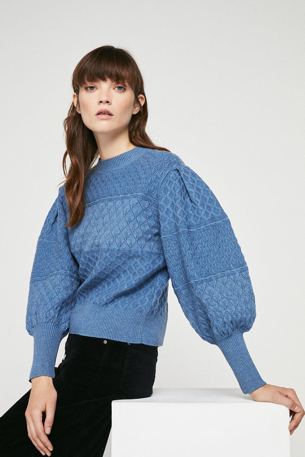 balloon sleeve knit jumper