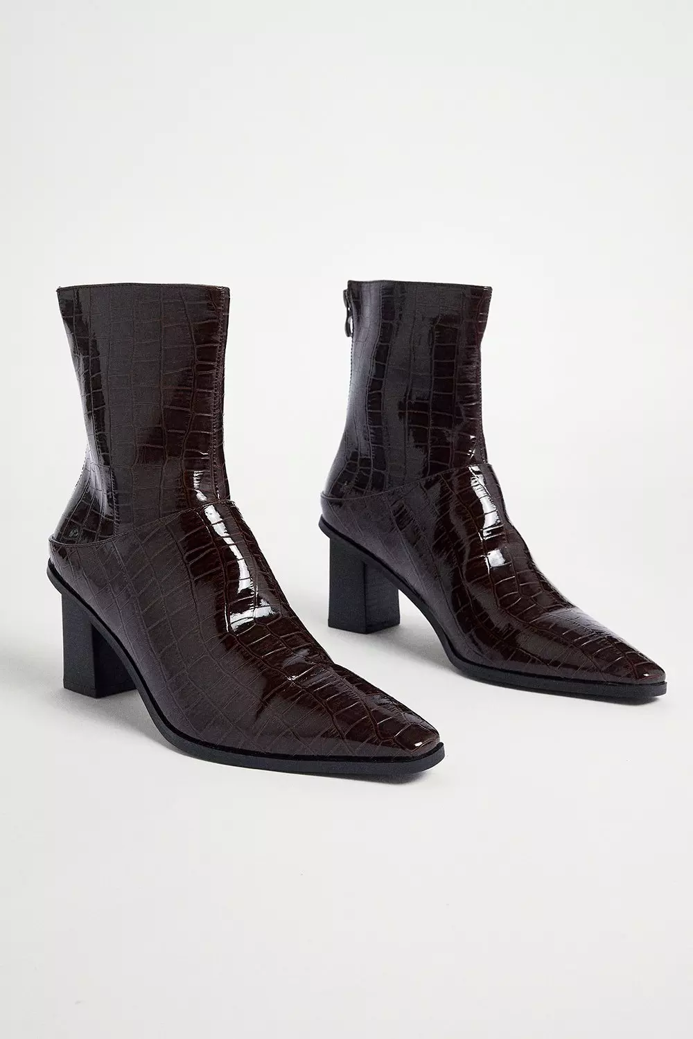 pointed croc boots