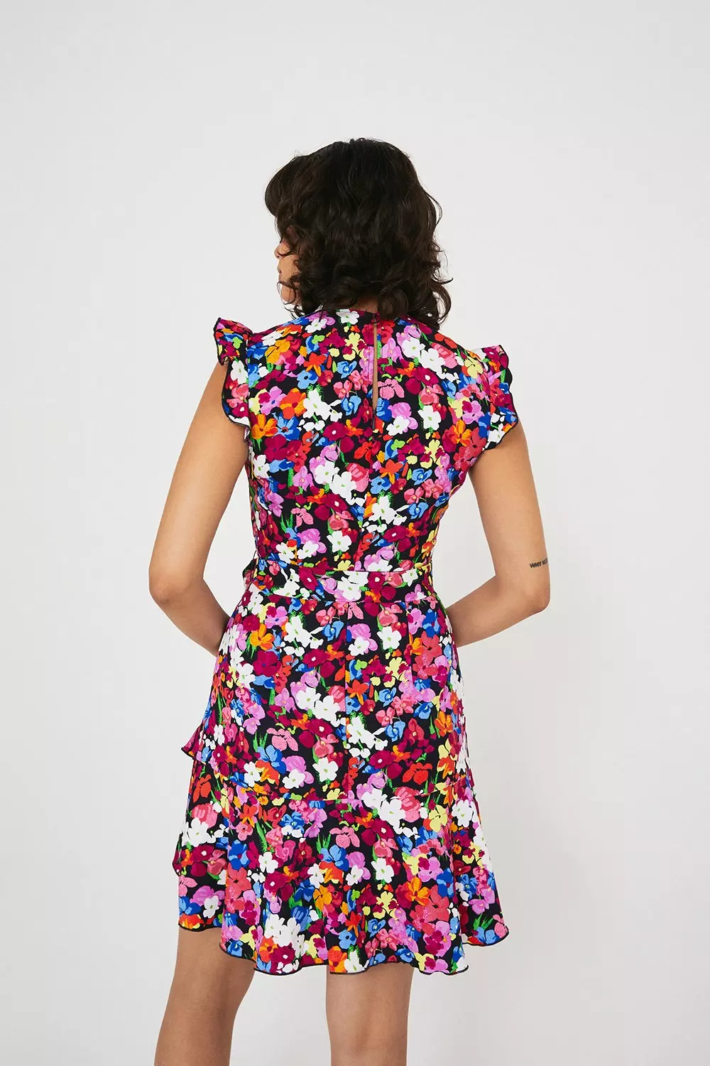 Floral Sleeveless Flippy Dress | Warehouse
