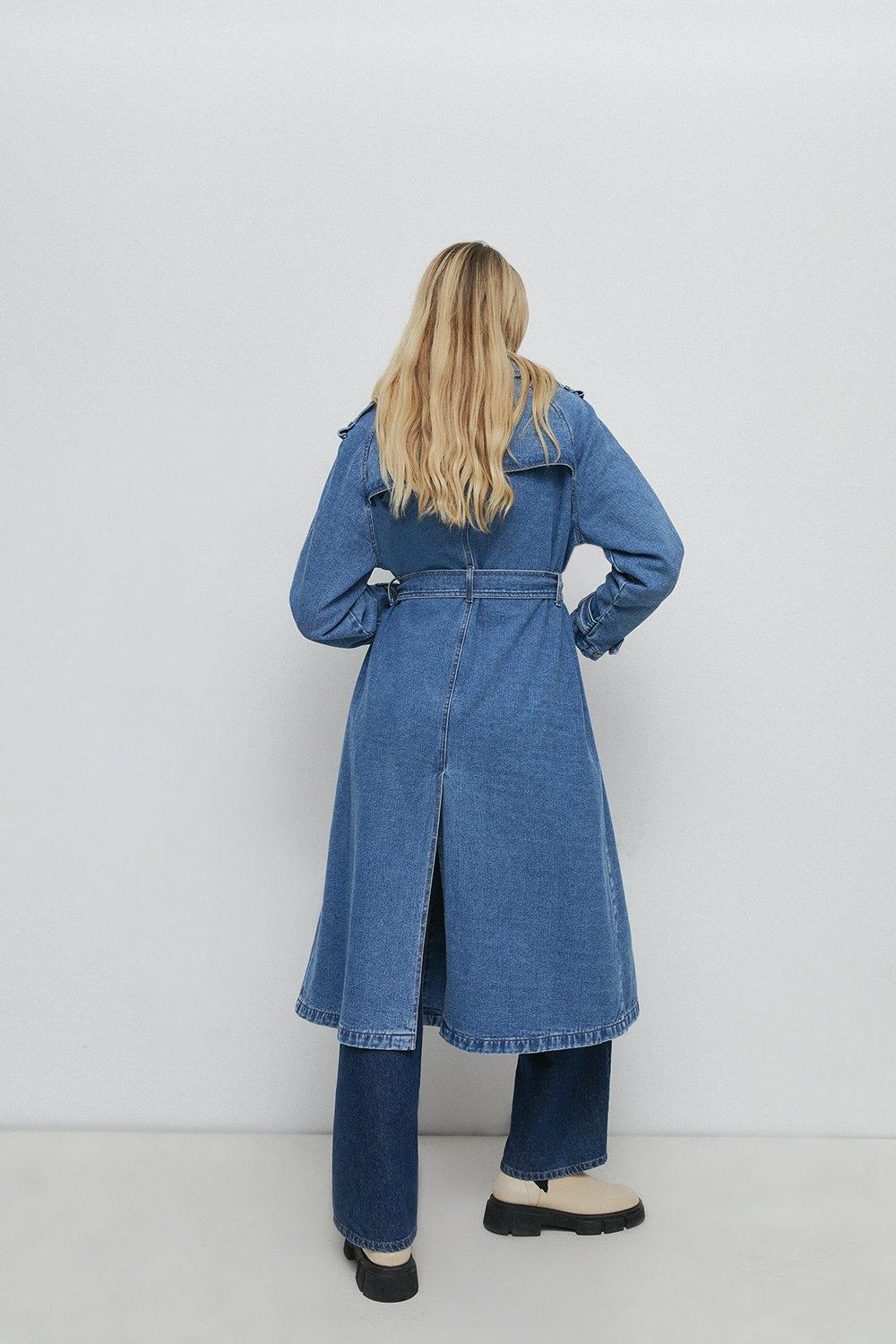 denim trenchcoat