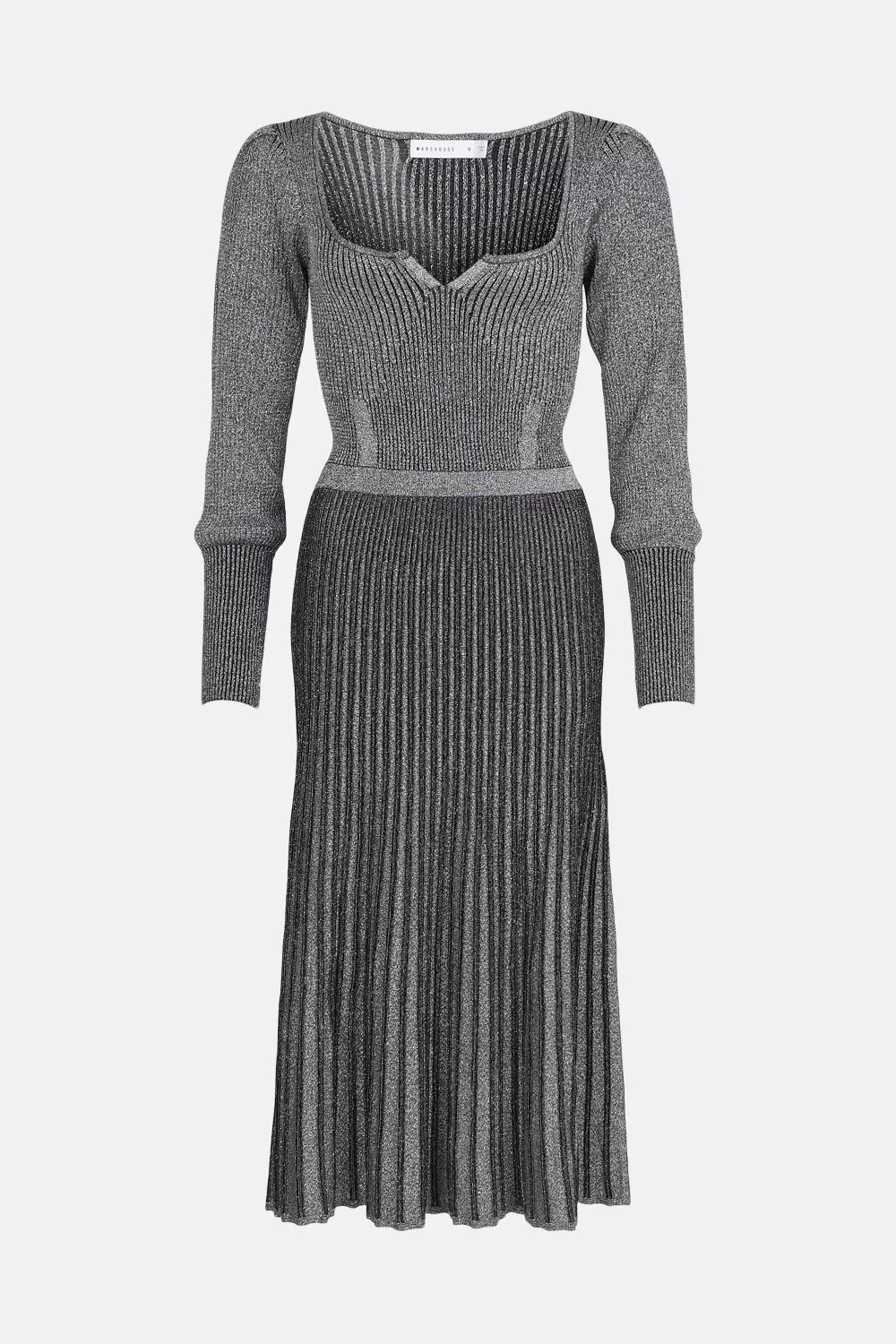 Metallic pleated hotsell knit skirt