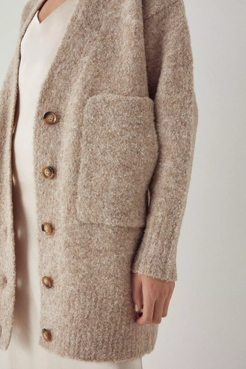 Boucle Midi Knit Cardigan | Warehouse