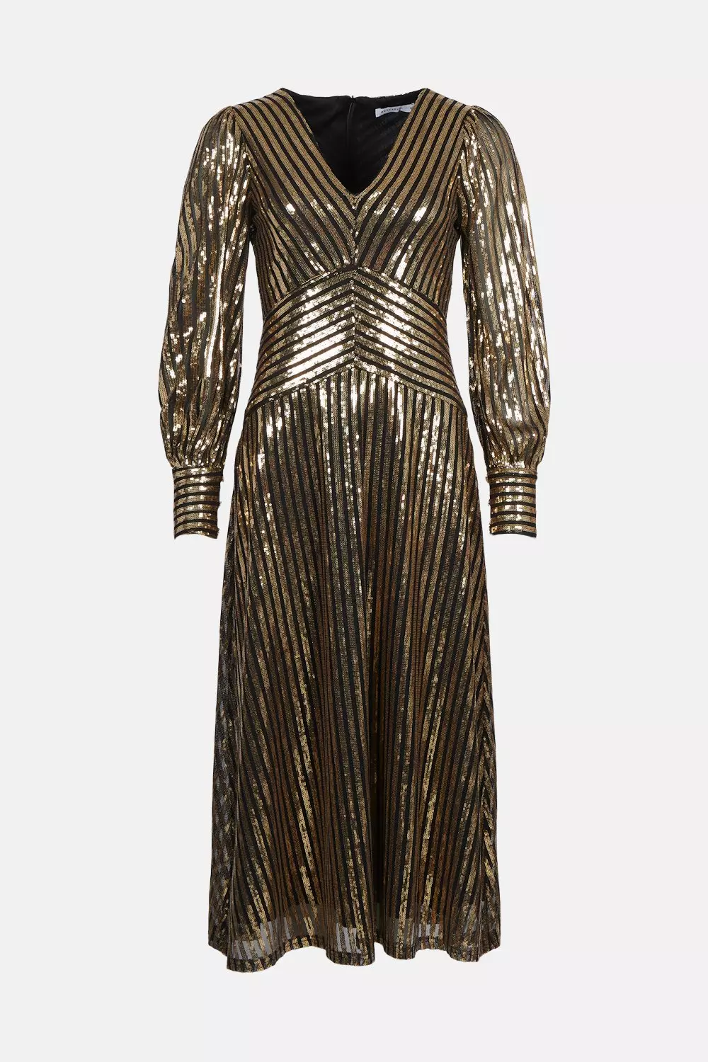 Sequin Stripe Gown