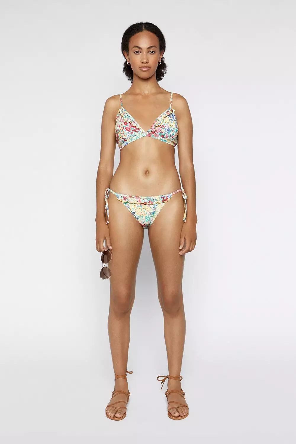 Floral Frill Bikini Top | Warehouse