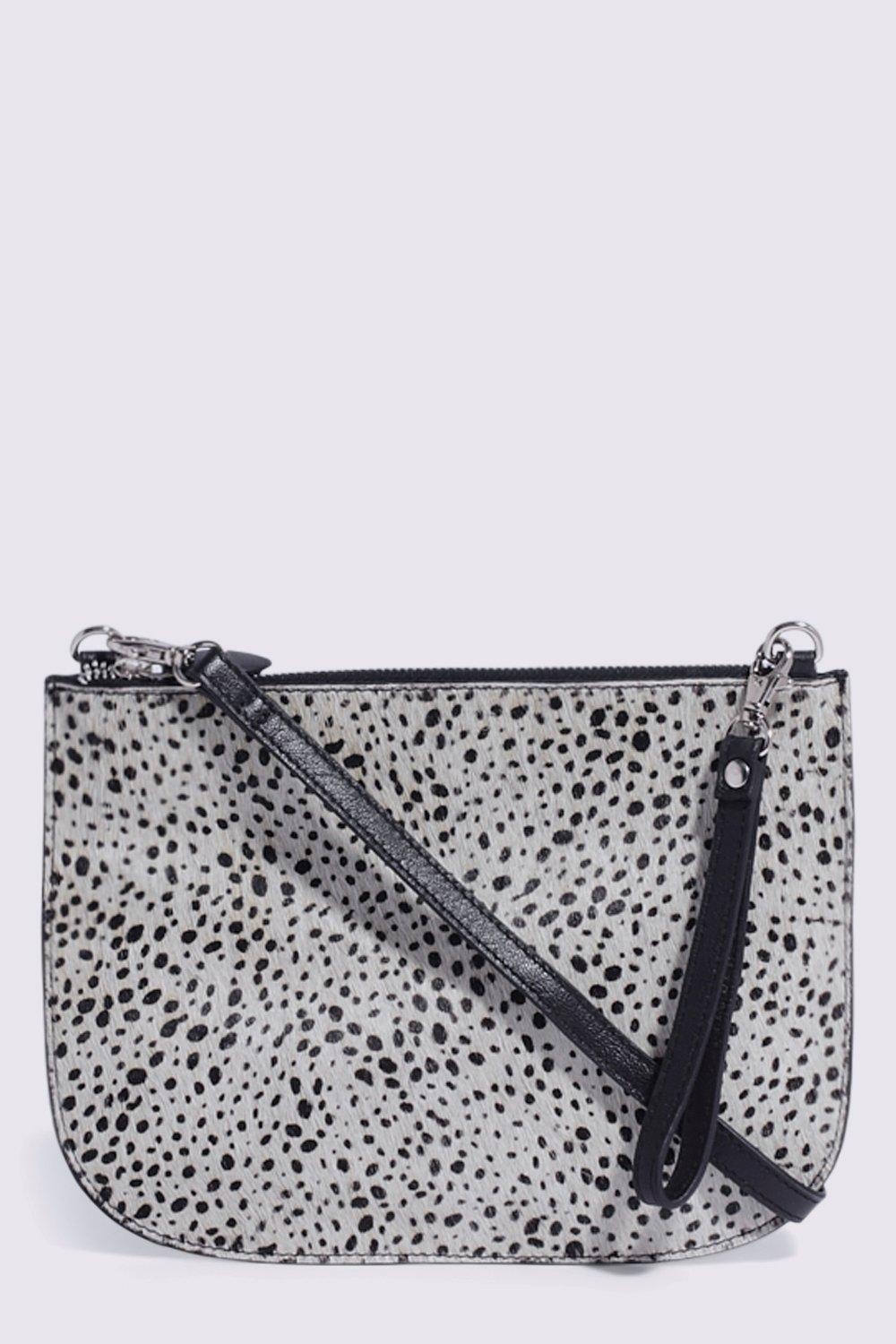 black and gray purse