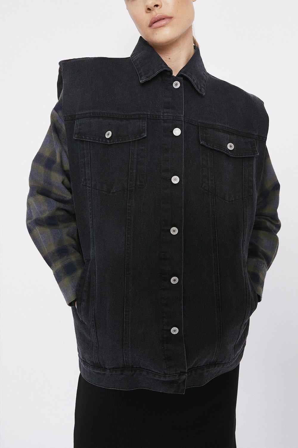 longline denim jacket mens