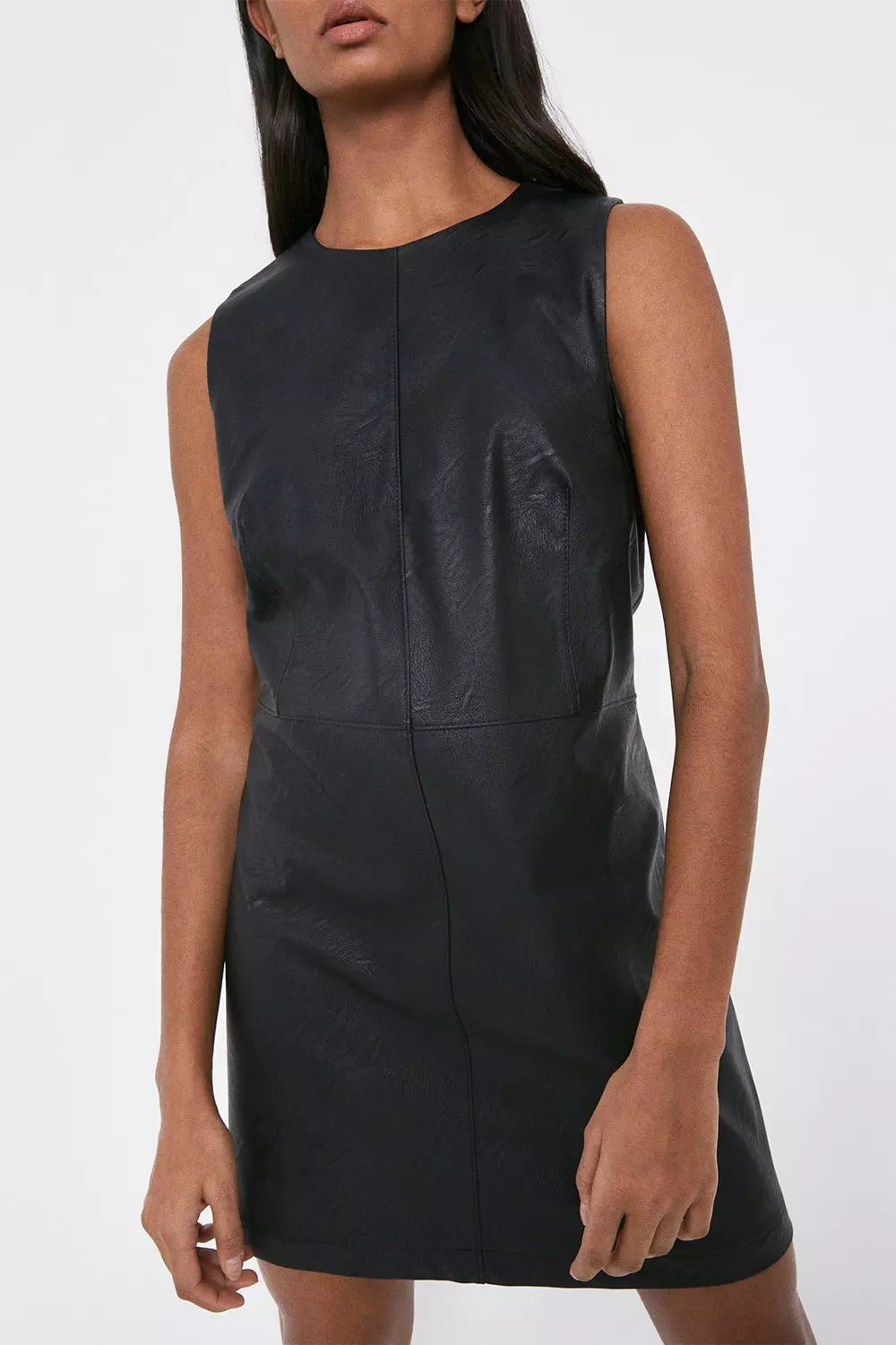 Leather best sale shift dress