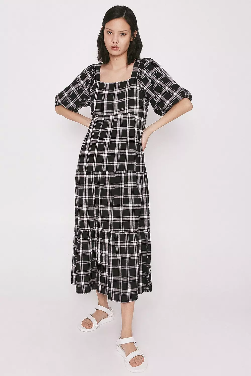 Warehouse check outlet dress