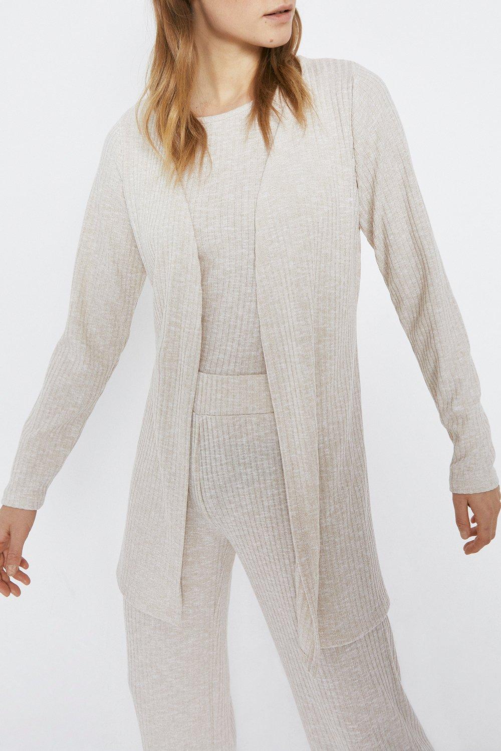 longline rib cardigan