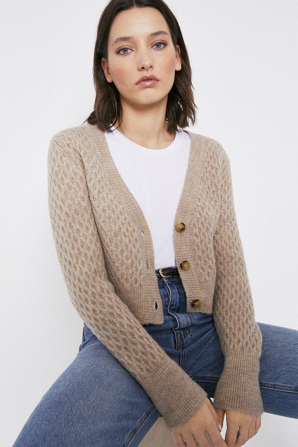 oatmeal cropped cardigan