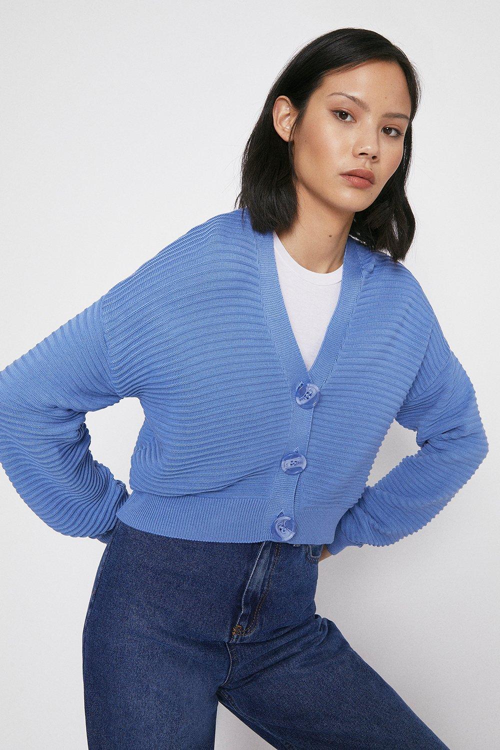 denim blue cardigan