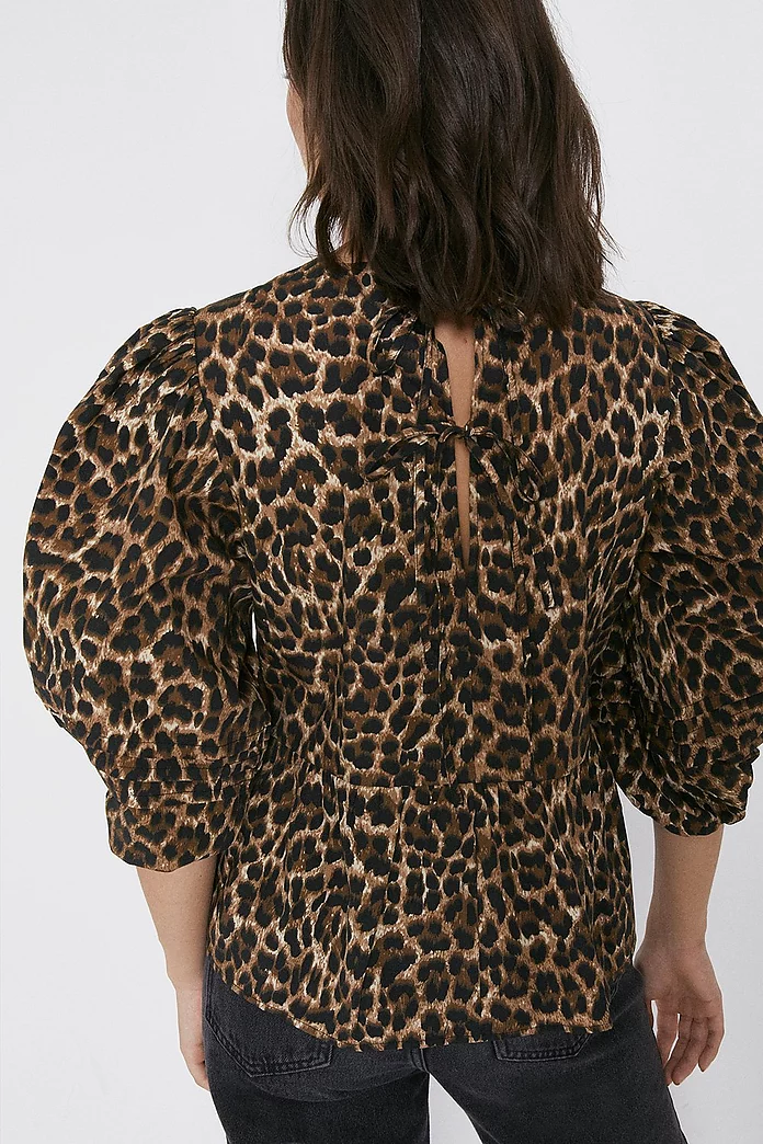 Leopard Print Blouse | Warehouse