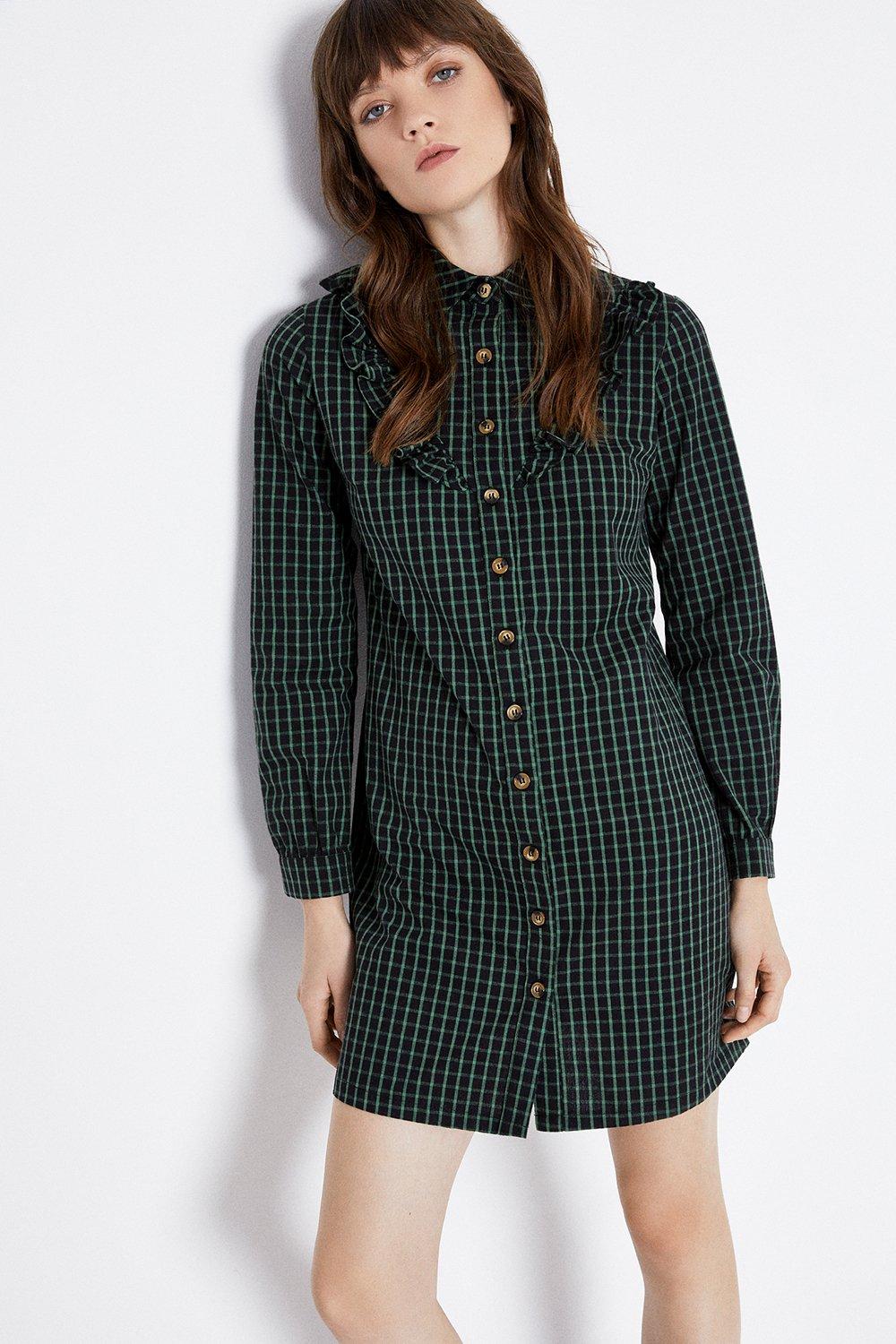 warehouse cutabout paisley shirt dress