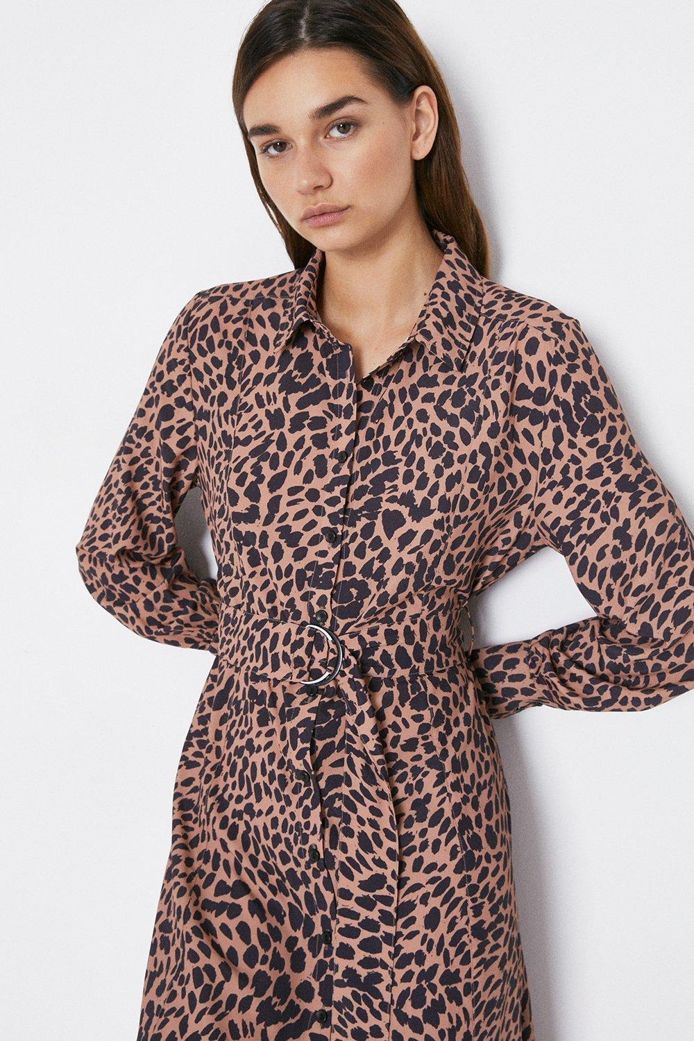 warehouse zebra print shirt dress