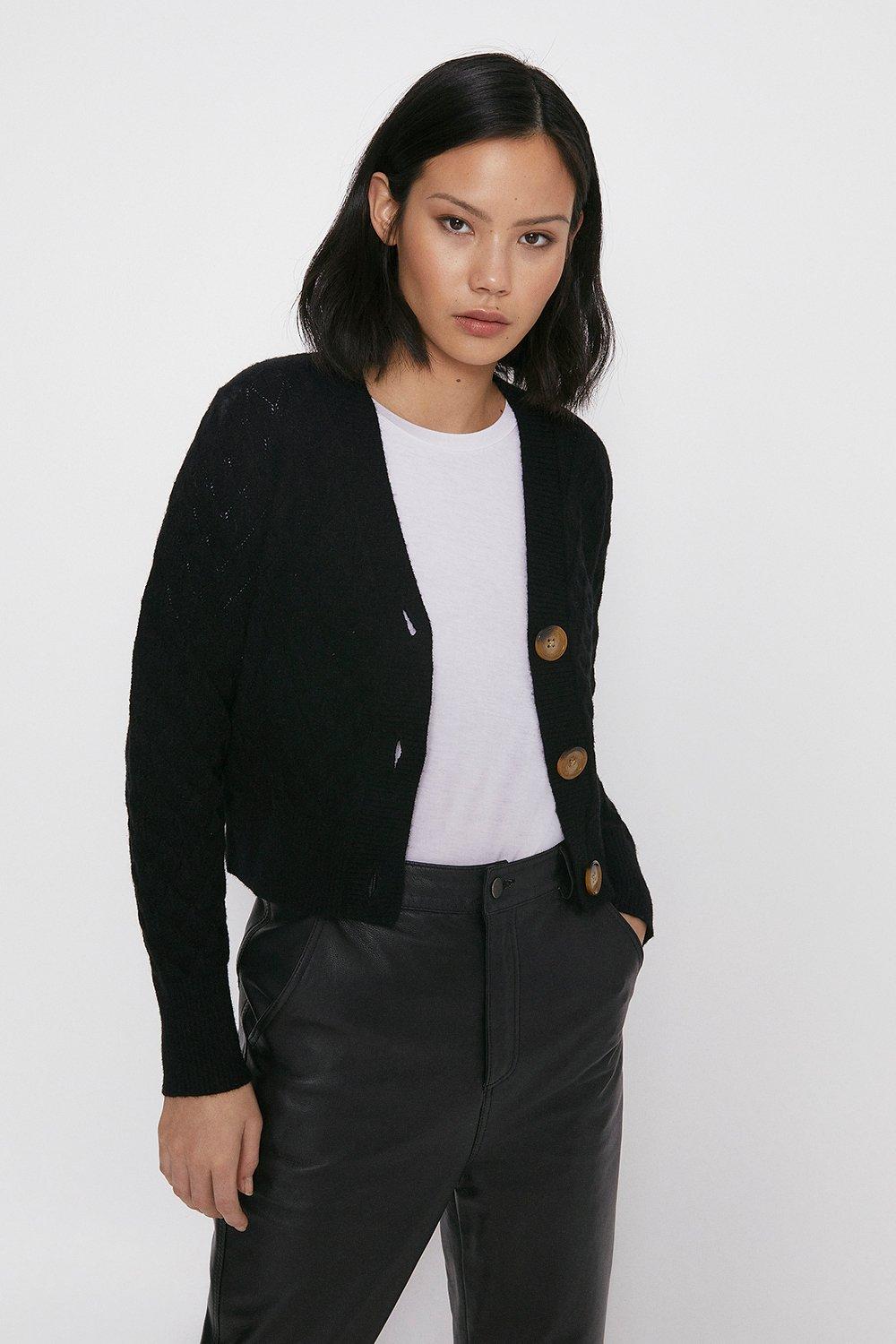 ladies black cardigan uk