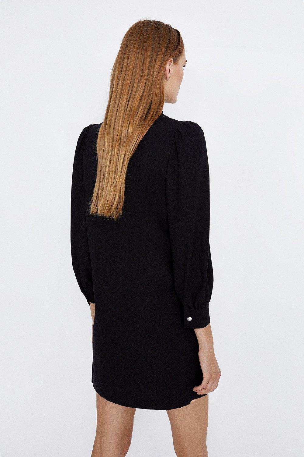 warehouse black shift dress