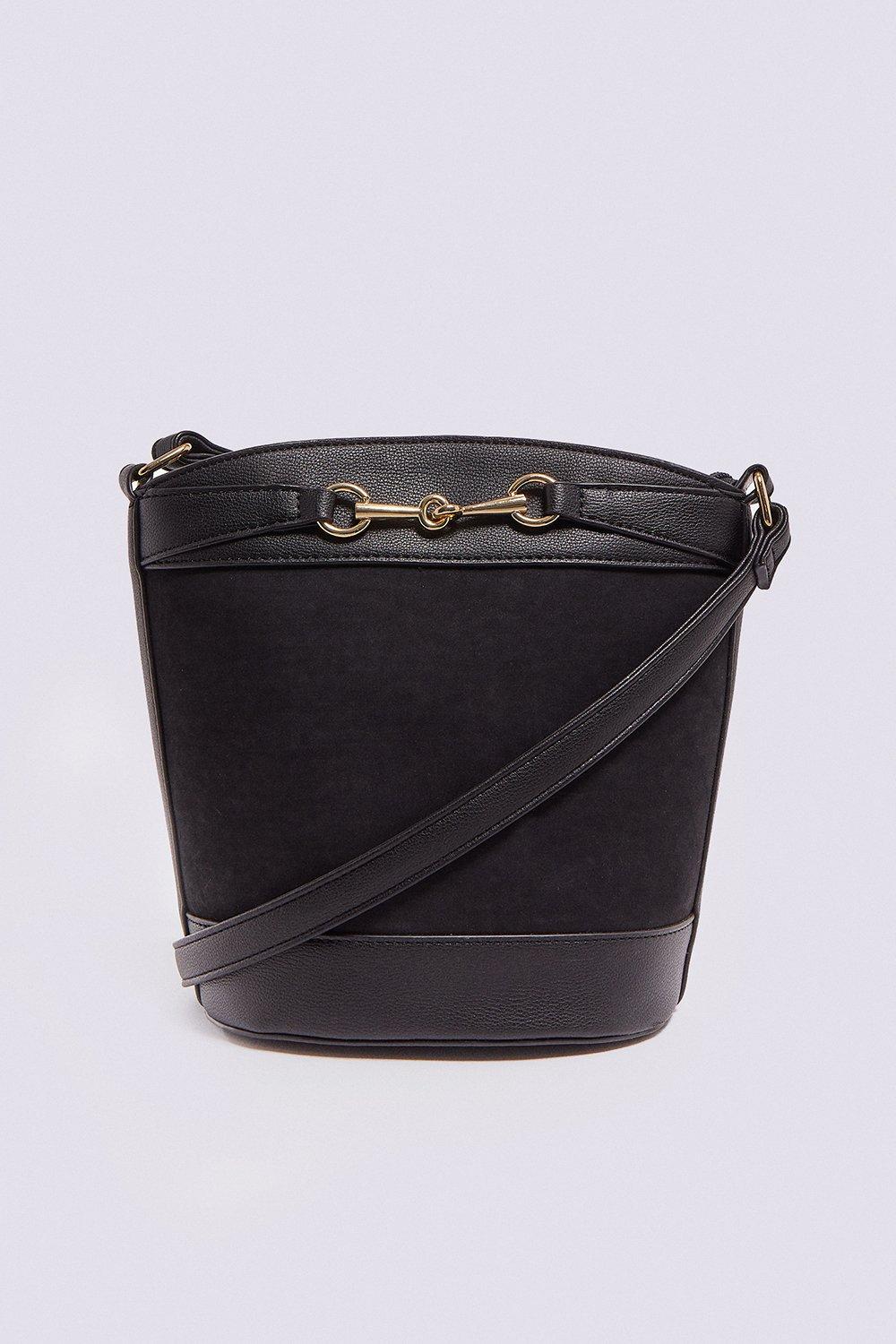 black and gray purse