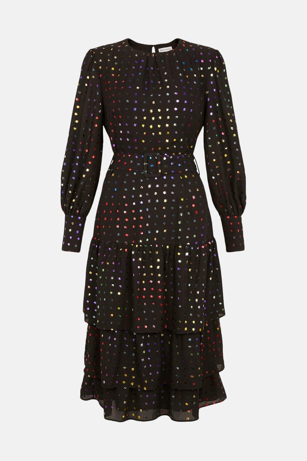 rainbow spot dress