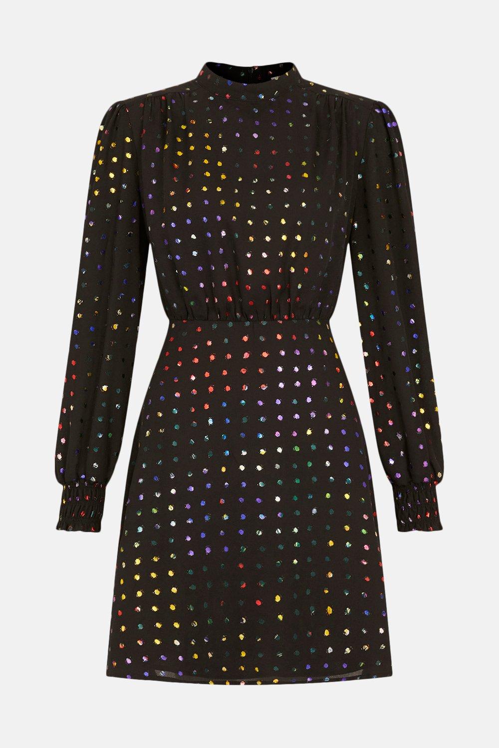 rainbow spot dress