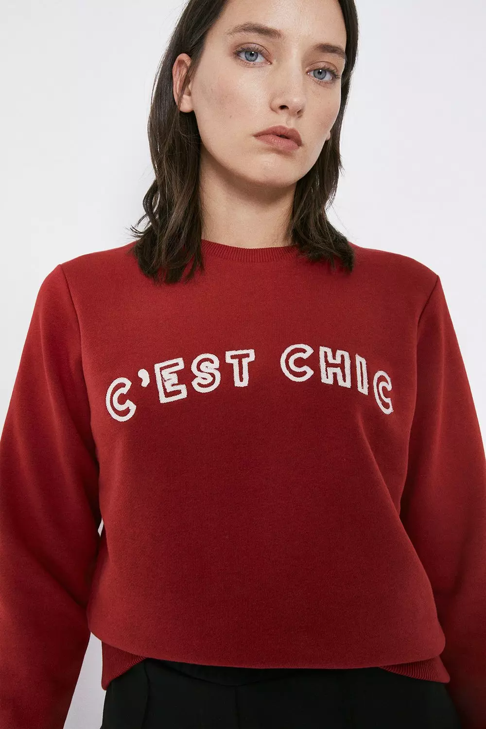 Red Cest Chic Logo Sweatshirt, WHISTLES