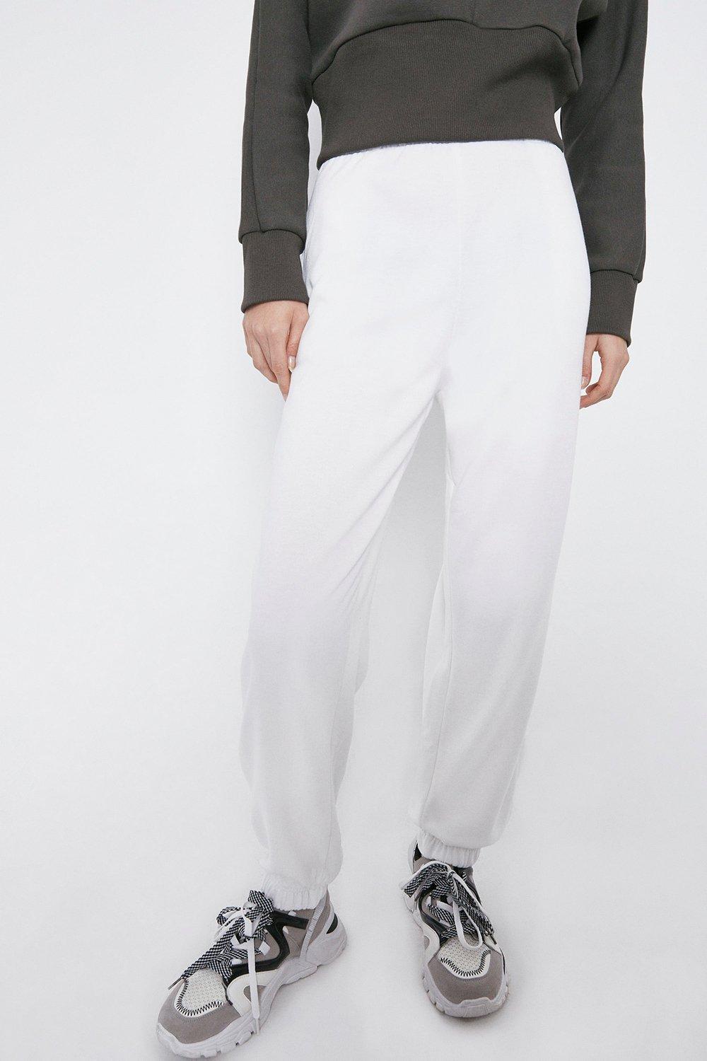 plain white joggers