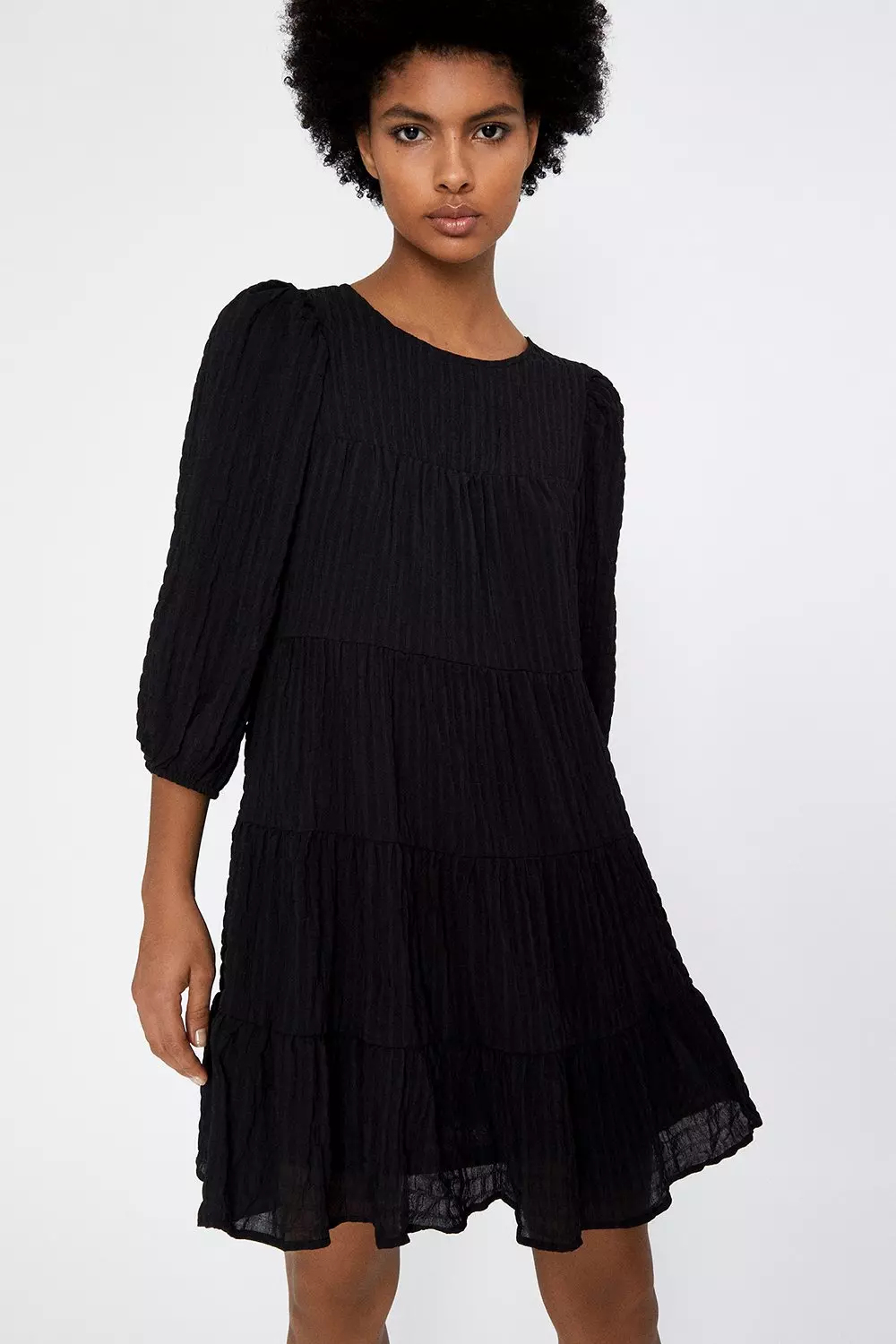 Textured Smock Dress | Warehouse