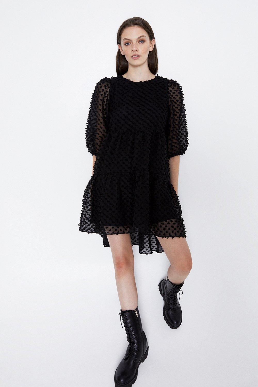 black day dress with sleeves