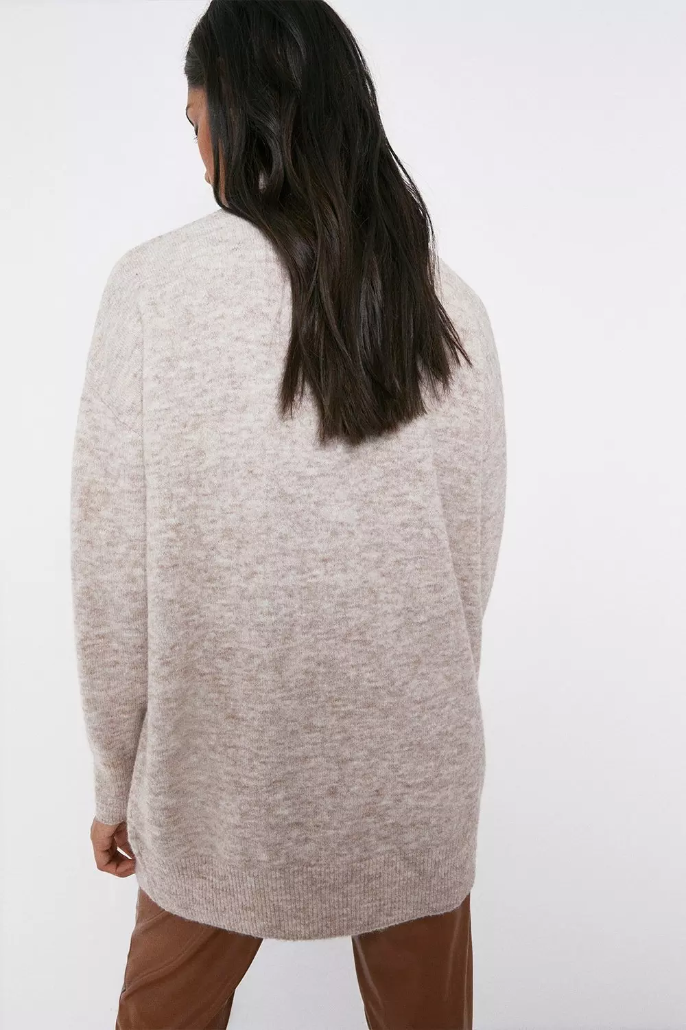 Premium Alpaca Blend Longline Roll Neck Jumper | Warehouse