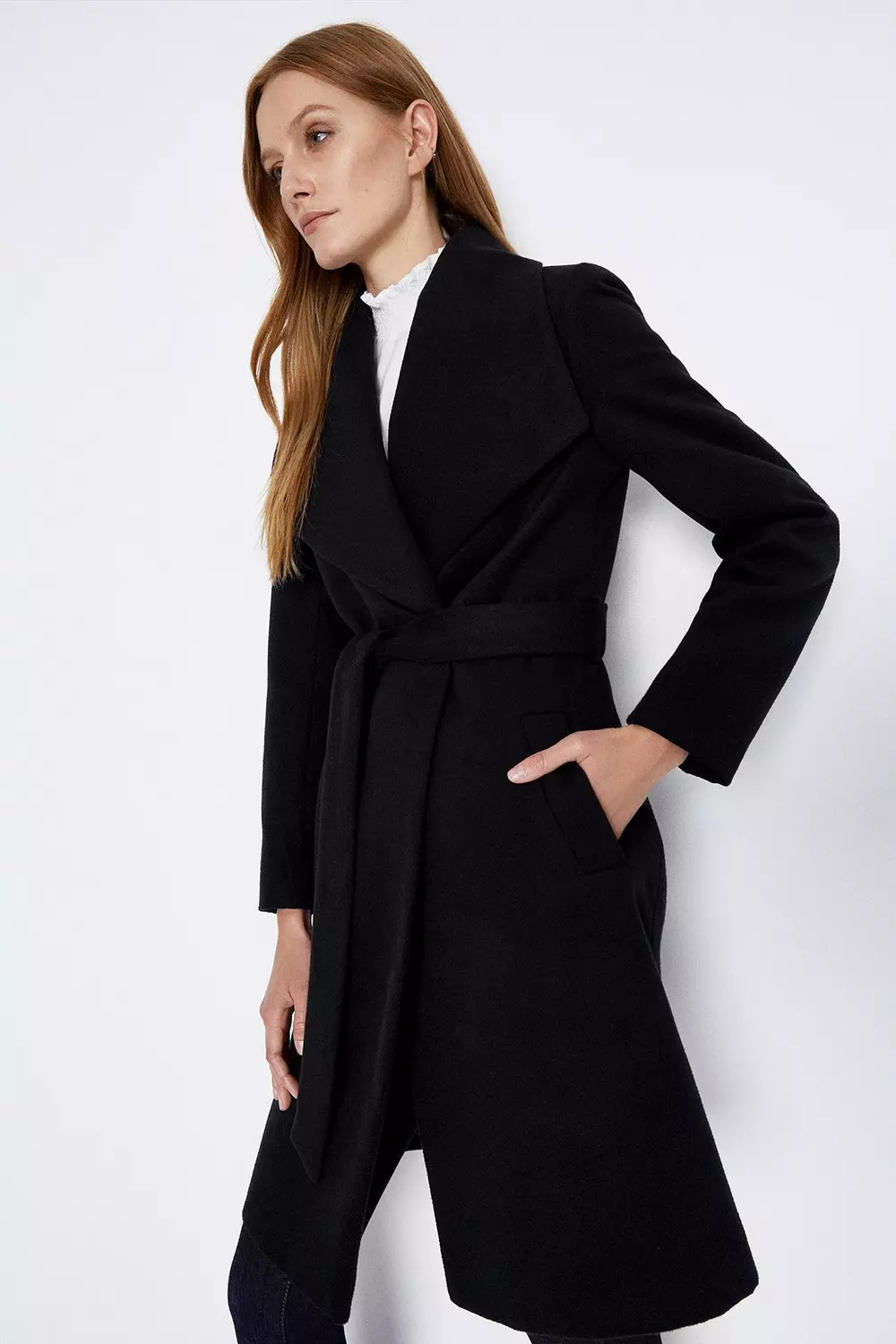 Black Coat Belted | atelier-yuwa.ciao.jp