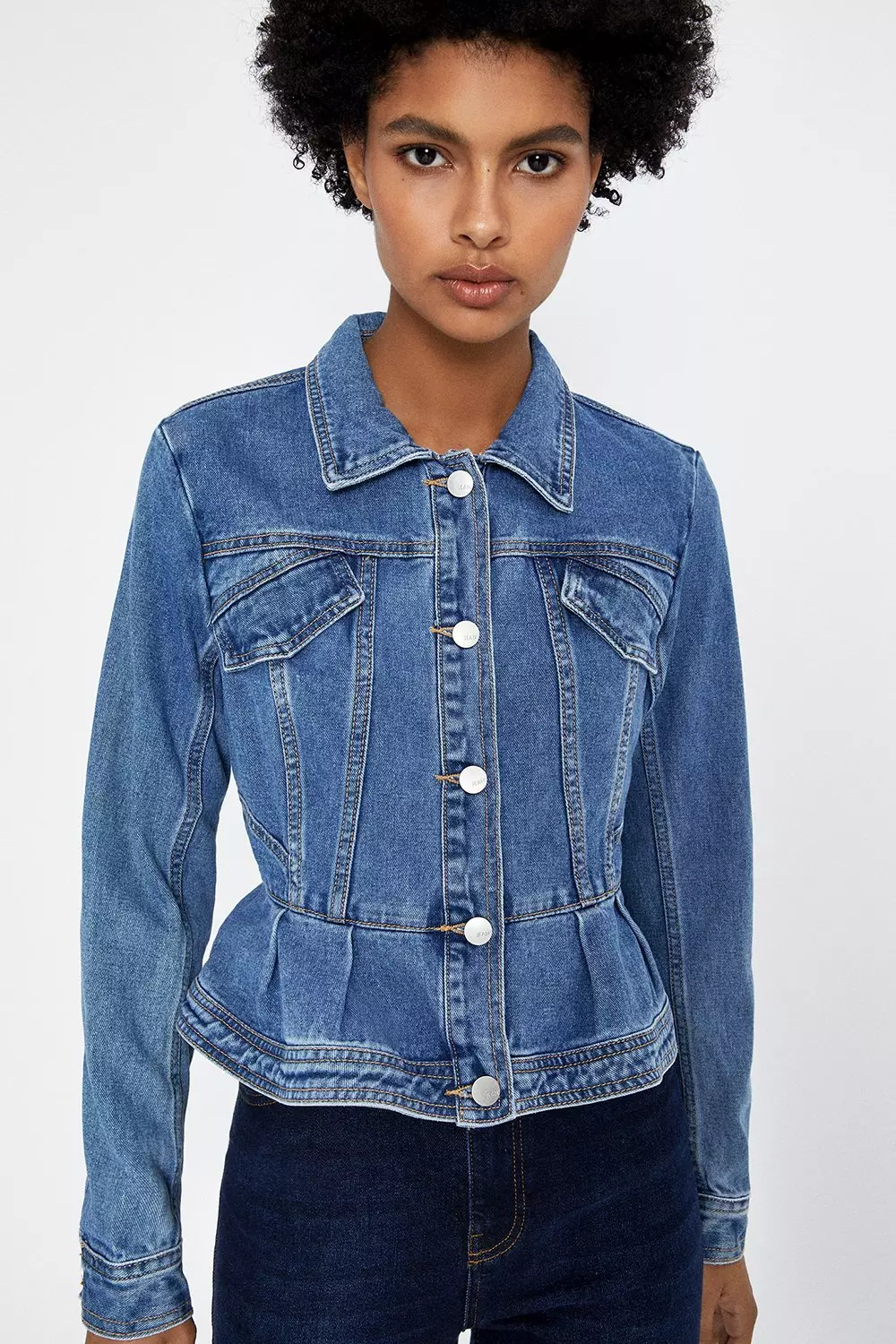 peplum denim jacket