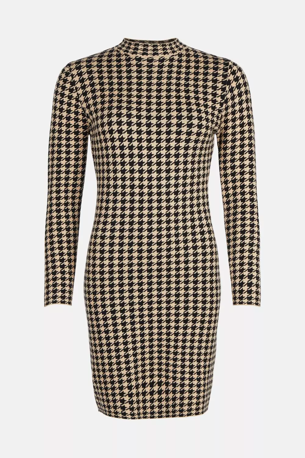 Houndstooth Bodycon Knit Dress | Warehouse