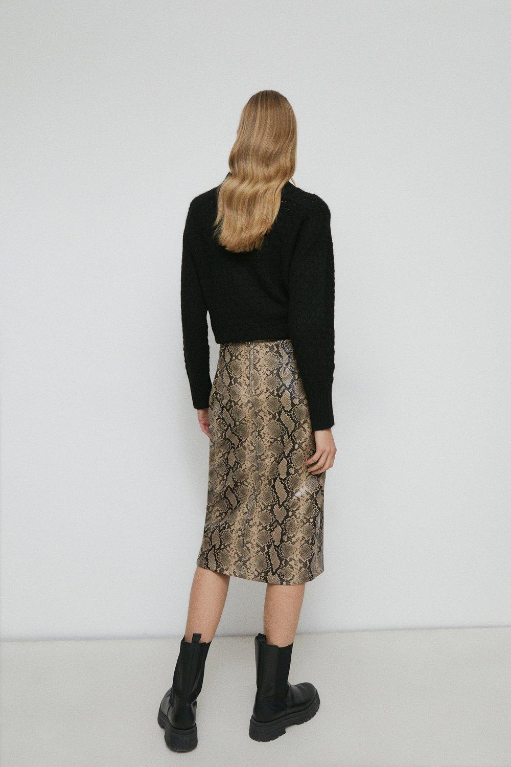 snake pencil skirt